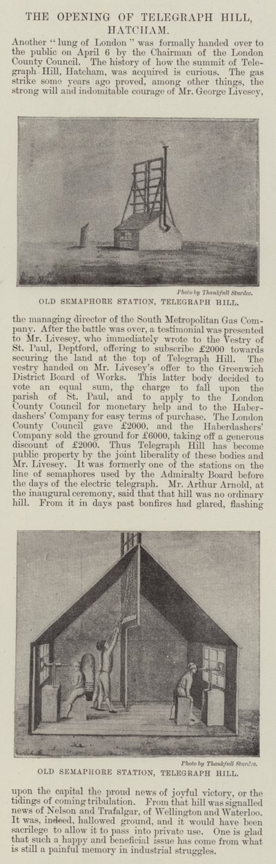 Åbningen af Telegraph Hill, Hatcham (gravering) af English School