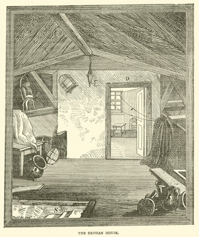 Det forældreløse hus (kobberstik) af English School