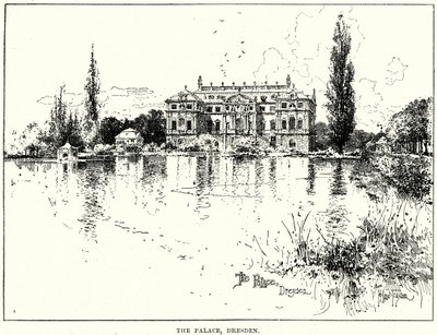 Der Palast, Dresden (Gravur) von English School