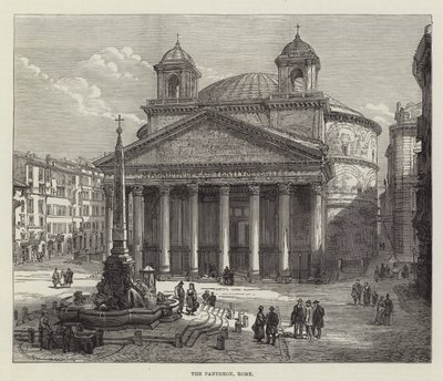 Pantheon, Rom (gravering) af English School