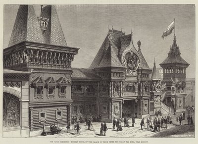 Paris-udstillingen, russisk model af paladset, hvor Peter den Store blev født, nær Moskva (gravering) af English School