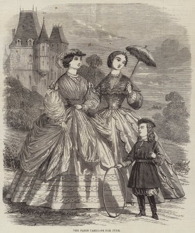 Paris-moden i juni (gravering) af English School