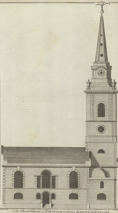 Parish Church of St Botolph uden Aldgate, London af English School