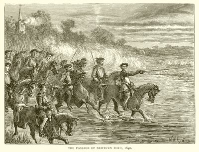 Der Übergang über Newburn Ford, 1640 von English School