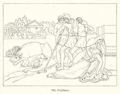 Pestilensen (litho) af English School