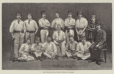 Philadelphia Cricket Team i London (gravering) af English School