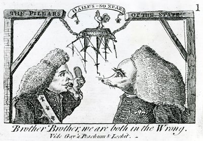 Statens søjler, omkring 1756 af English School
