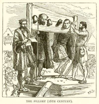 The Pilory (16th Century) af English School