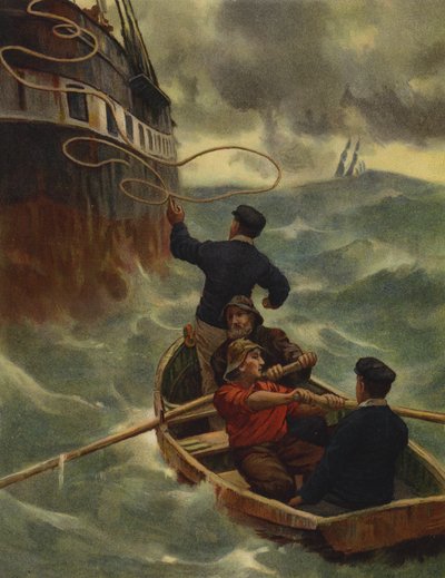 Lodsbåden (chromolitho) af English School