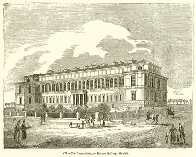 Pinacothek, eller Billedgalleriet, München af English School