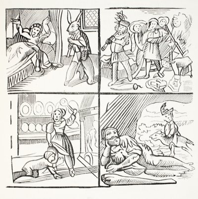 The Pleasant History of Jack Horner, illustration fra Chap-books of the Eighteenth Century af John Ashton, pub. 1882 af English School