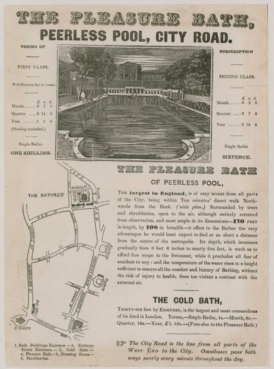 The Pleasure Bath, Peerless Pool, City Road af English School
