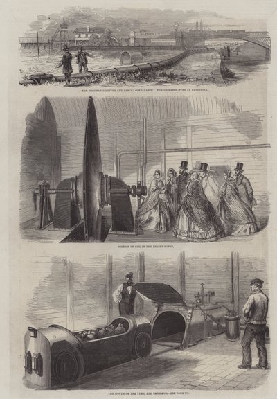 Den pneumatiske forsendelse (gravering) af English School