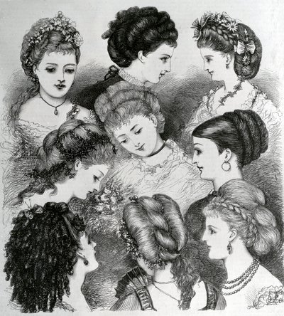 Den nuværende mode i hår, 1870 af English School