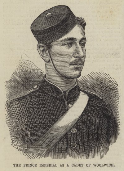 The Prince Imperial som kadet af Woolwich (gravering) af English School