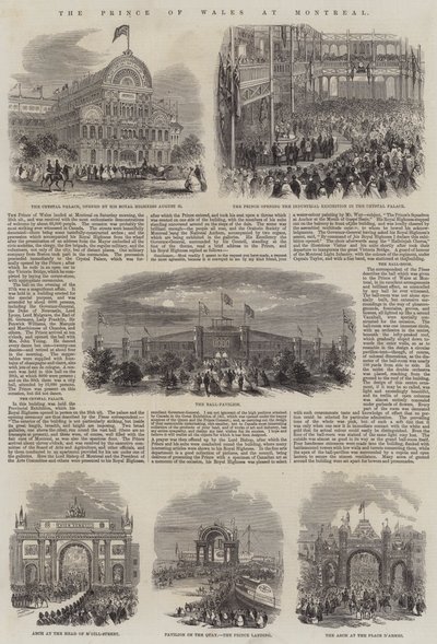 Prinsen af Wales i Montreal (gravering) af English School