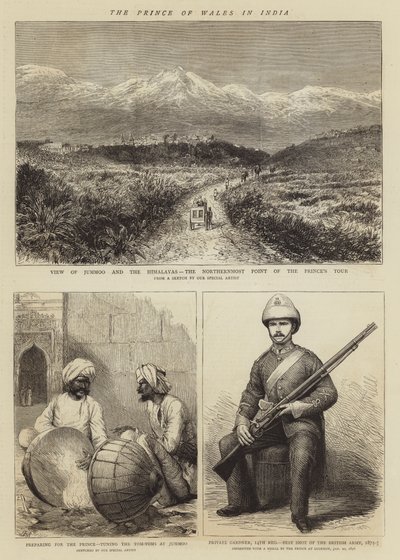 Prinsen af Wales i Indien (gravering) af English School