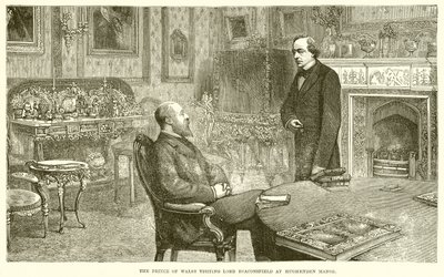 Der Prinz von Wales besucht Lord Beaconsfield in Hughenden Manor von English School