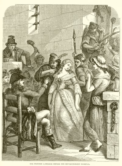 Prinsesse Lamballe foran Revolutionsdomstolen af English School