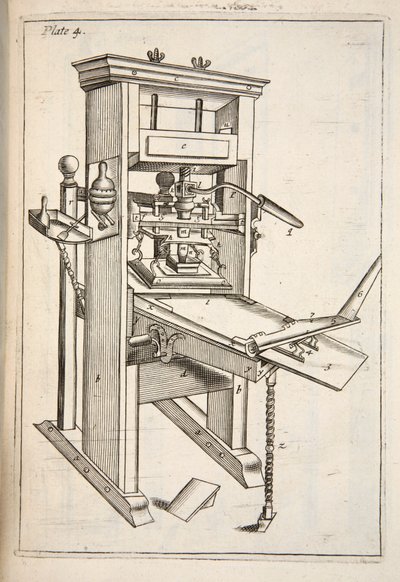 Trykkeriet, udg. 1683 stik. af English School