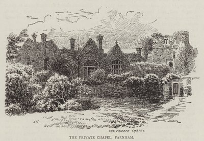 Det private kapel, Farnham (kobberstik) af English School