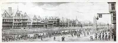 The Procession of Marie de Medici langs Cheapside, 1638, udgivet af William Herbert (1771-1851) og Robert Wilkinson (fl.1785-1825) 1809 af English School