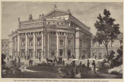 The Proposed New Imperial Court Theatre, Wien (gravering) af English School