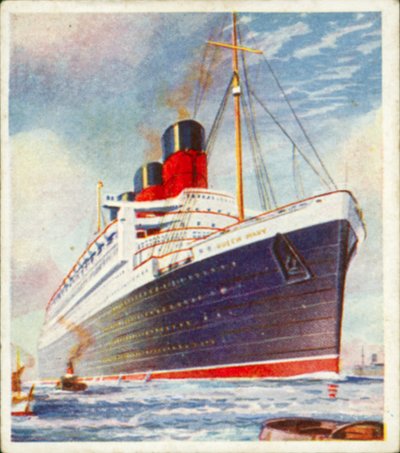 "Queen Mary" (farvelitografi) af English School