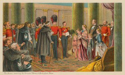 Dronningen modtager Krim-heltene i Buckingham Palace af English School