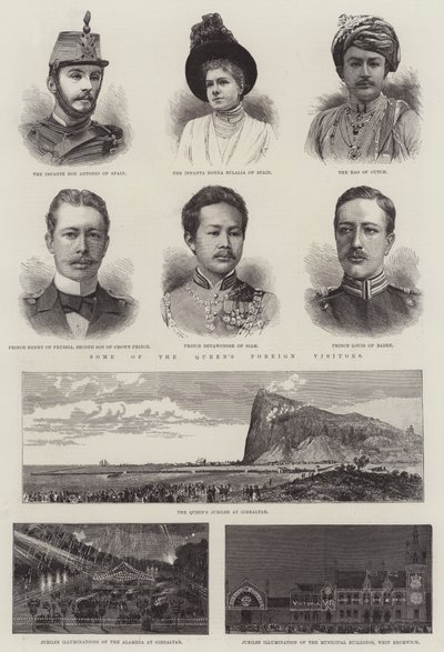 Dronningens jubilæum (gravering) af English School