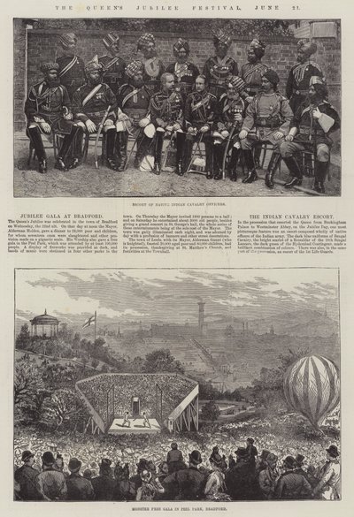 Dronningens Jubilæumsfestival, 21. juni (gravering) af English School