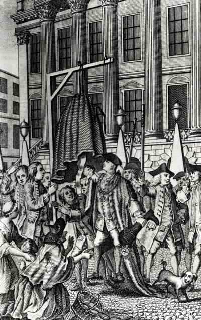 The Rape of the Petti-coat, 1768 af English School