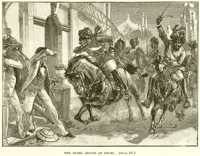 Die rebellischen Sepoys in Delhi von English School