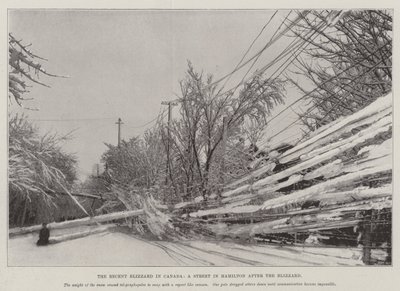 Der letzte Schneesturm in Kanada, eine Straße in Hamilton nach dem Schneesturm von English School