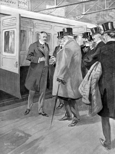 The Reception of Lord Milner, illustration fra The King, 1. juni 1901 af English School