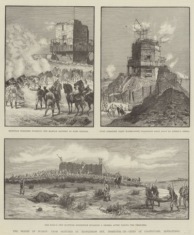 The Relief of Suakin (gravering) af English School