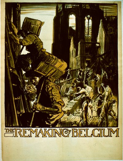Genskabelsen af Belgien, ca. 1918 af English School