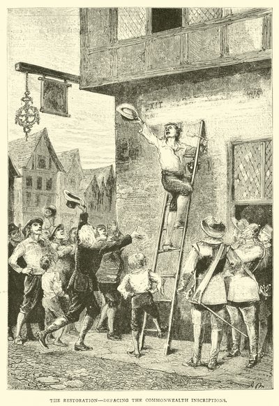 Restaureringen, der skæmmer Commonwealth-indskrifterne af English School