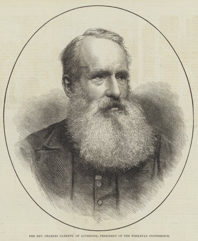 Pastor Charles Garrett, Liverpool, præsident for Wesleyan Conference (gravering) af English School