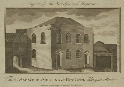 Reverend Mr Webbs møde i Hare Court, Aldersgate Street af English School