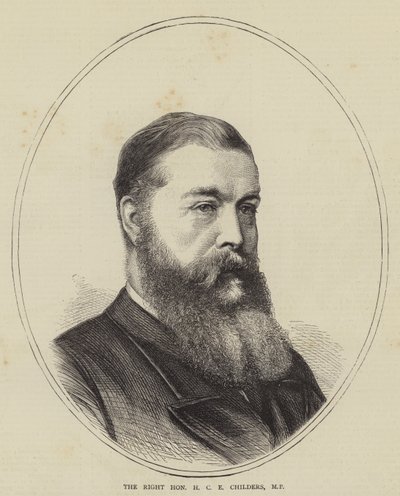 The Right Honourable H C E Childers, MP (gravering) af English School