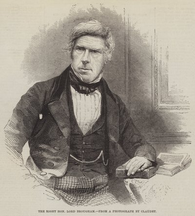 The Right Honorable Lord Brougham (gravering) af English School