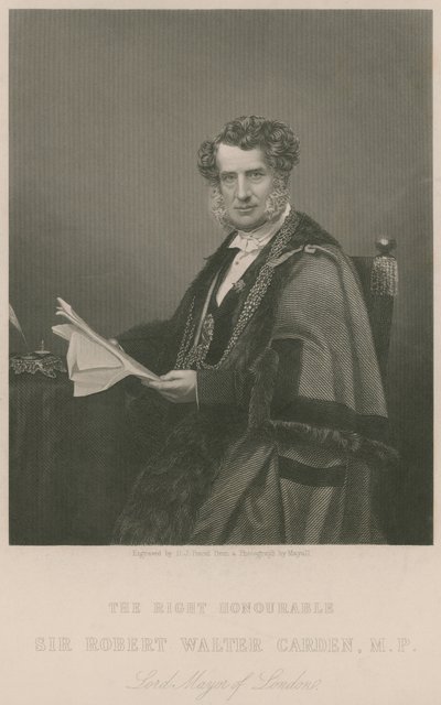 Højre ærede Sir Walter Carden, overborgmester i London af English School