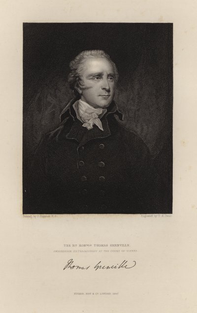 Højre ærede Thomas Grenville af English School