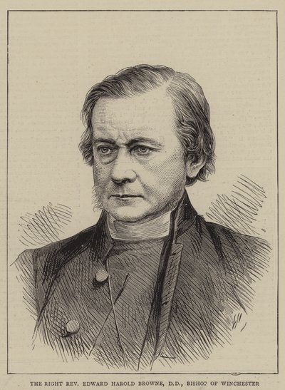 Den rigtige pastor Edward Harold Browne, DD, biskop af Winchester (gravering) af English School