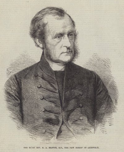 Den rigtige pastor GA Selwyn, DD, den nye biskop af Lichfield (gravering) af English School