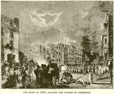 Optøjerne 1780; At plyndre katolikkernes huse af English School
