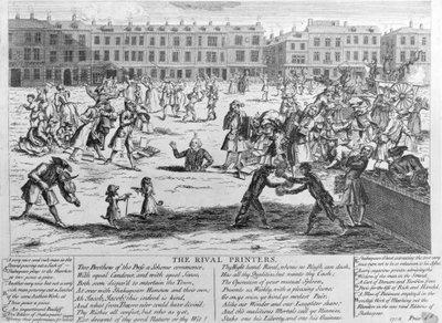 De rivaliserende printere, 1734 af English School