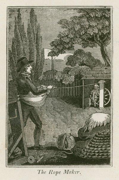 The Rope Maker (gravering) af English School