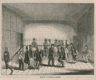 The Royal Free Hospital, Grays Inn Road, London: Mandligt venteværelse af English School